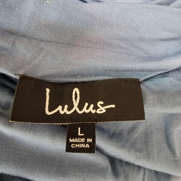 Lulu's Maxi Dress Large Tricks Of the trade Slate Blue Jersey Convertible - Picture 6 of 8